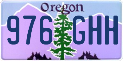 OR license plate 976GHH