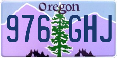OR license plate 976GHJ