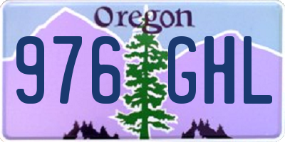 OR license plate 976GHL