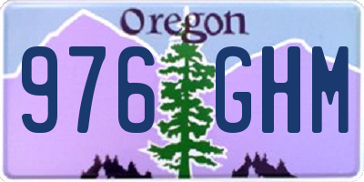 OR license plate 976GHM