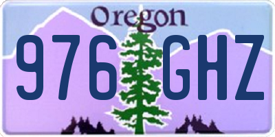 OR license plate 976GHZ