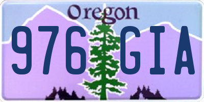 OR license plate 976GIA