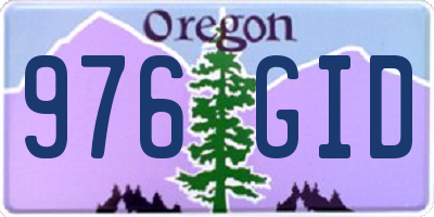 OR license plate 976GID