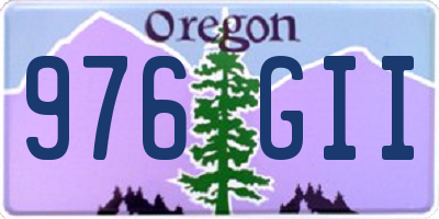 OR license plate 976GII