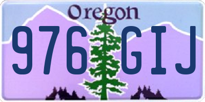 OR license plate 976GIJ