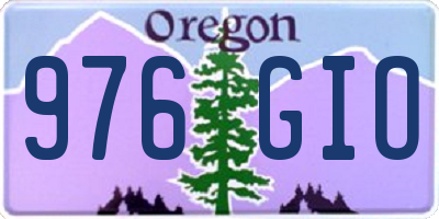 OR license plate 976GIO