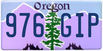 OR license plate 976GIP