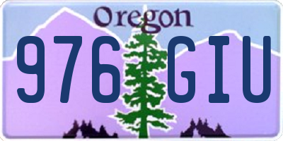 OR license plate 976GIU
