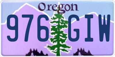 OR license plate 976GIW