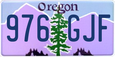 OR license plate 976GJF