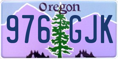 OR license plate 976GJK