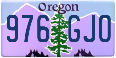 OR license plate 976GJO