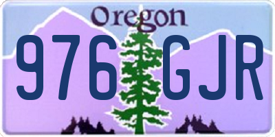 OR license plate 976GJR