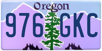 OR license plate 976GKC