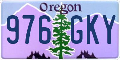 OR license plate 976GKY