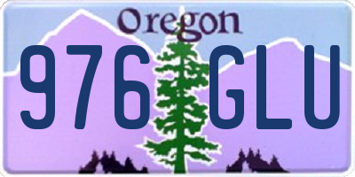 OR license plate 976GLU