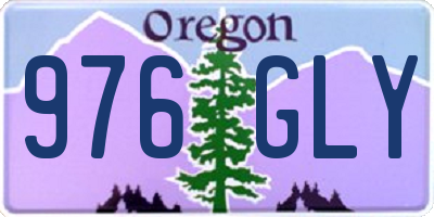 OR license plate 976GLY