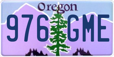 OR license plate 976GME