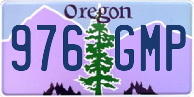 OR license plate 976GMP