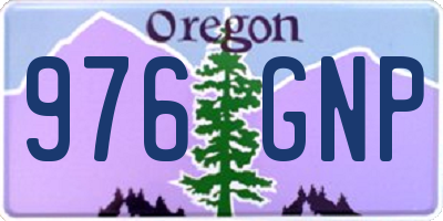 OR license plate 976GNP