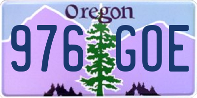 OR license plate 976GOE