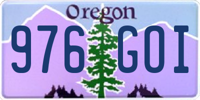 OR license plate 976GOI
