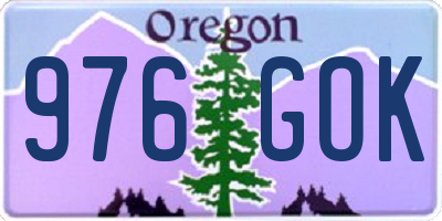 OR license plate 976GOK