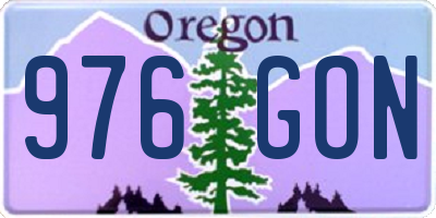 OR license plate 976GON