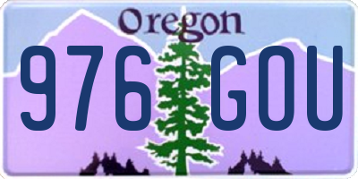 OR license plate 976GOU