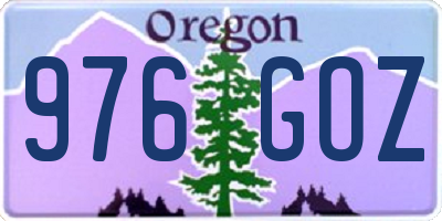 OR license plate 976GOZ