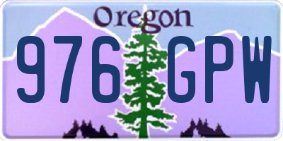 OR license plate 976GPW