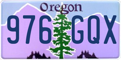 OR license plate 976GQX