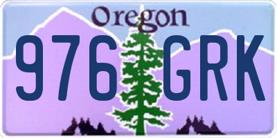 OR license plate 976GRK