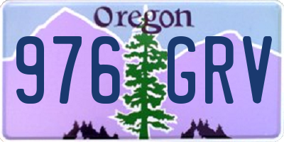 OR license plate 976GRV
