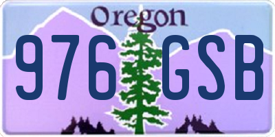 OR license plate 976GSB