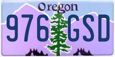 OR license plate 976GSD