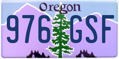 OR license plate 976GSF