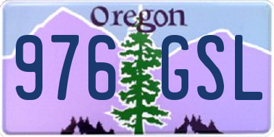 OR license plate 976GSL