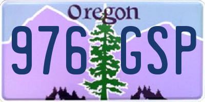 OR license plate 976GSP