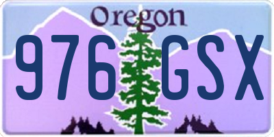 OR license plate 976GSX