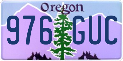 OR license plate 976GUC