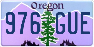 OR license plate 976GUE