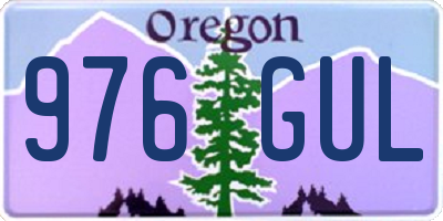 OR license plate 976GUL