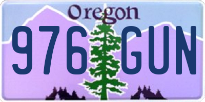 OR license plate 976GUN