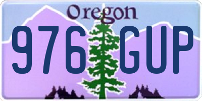 OR license plate 976GUP