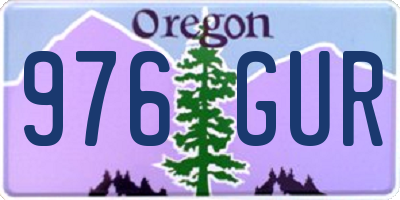 OR license plate 976GUR