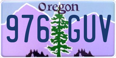 OR license plate 976GUV
