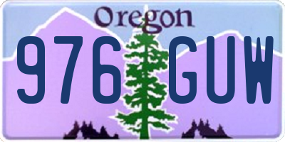 OR license plate 976GUW