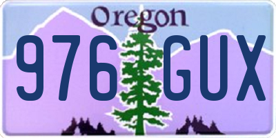 OR license plate 976GUX