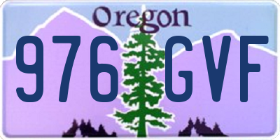 OR license plate 976GVF